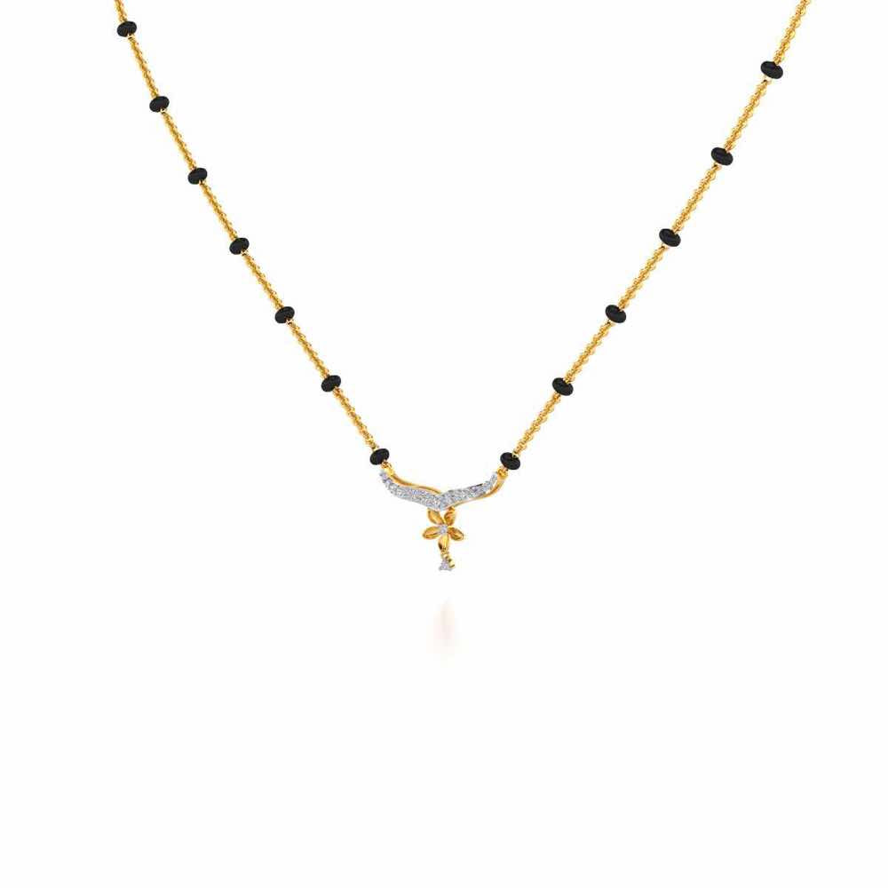 Komal Silver Mangalsutra - Yellow Gold - Image 2