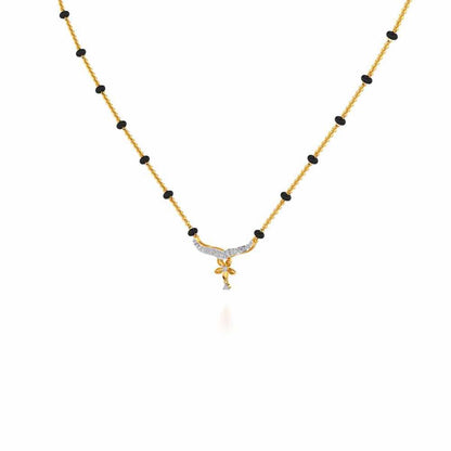 Komal Silver Mangalsutra - Yellow Gold - Image 2