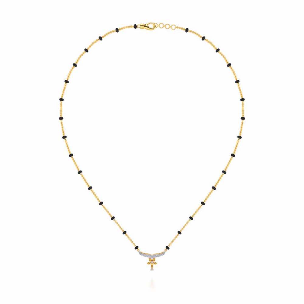 Komal Silver Mangalsutra - Yellow Gold - Image 3