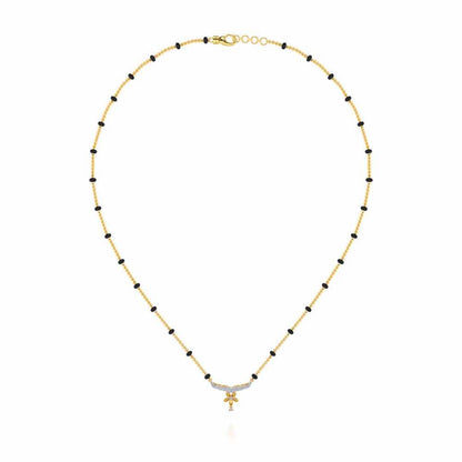 Komal Silver Mangalsutra - Yellow Gold - Image 3