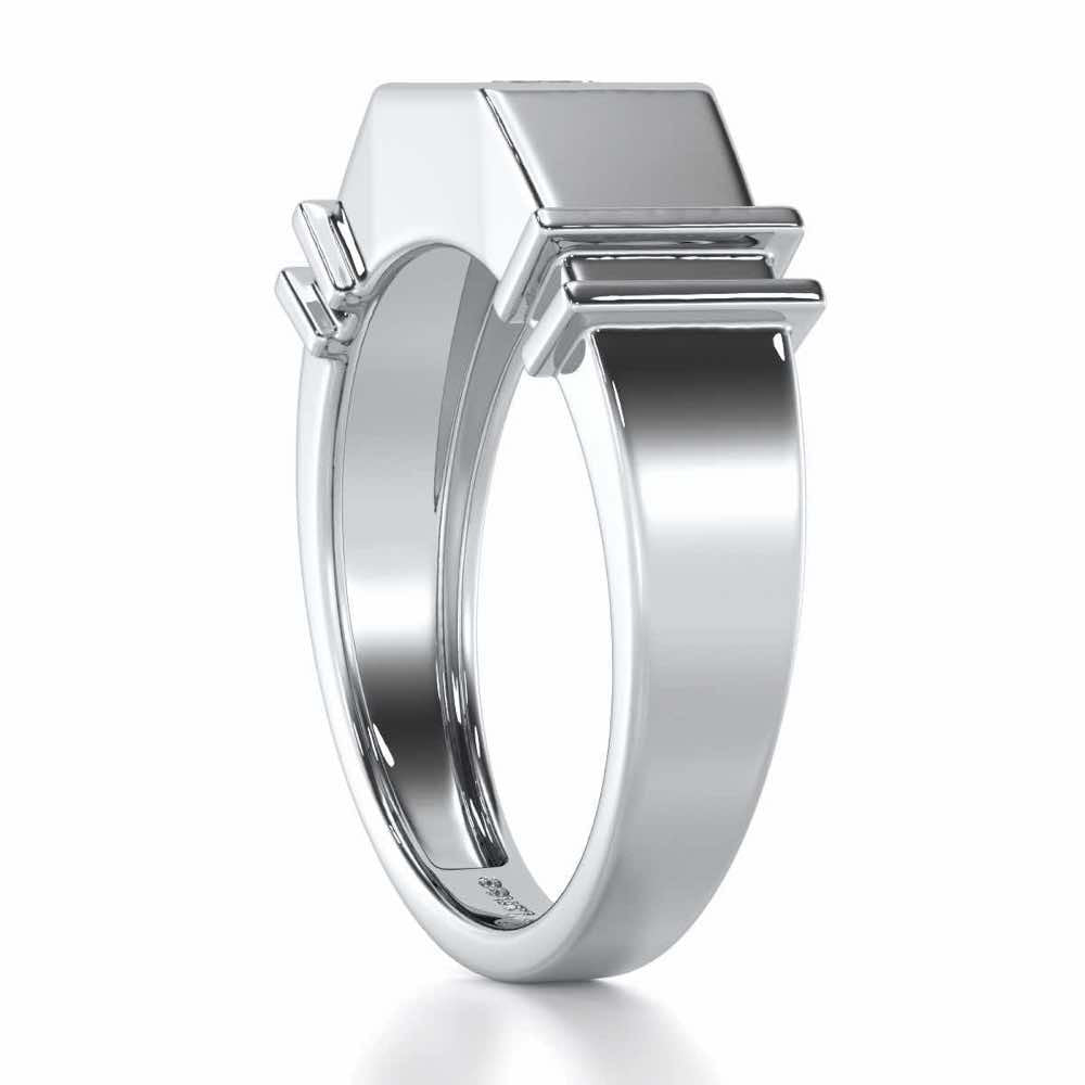 Kritank Solitaire Ring For Men - White Gold - Image 4