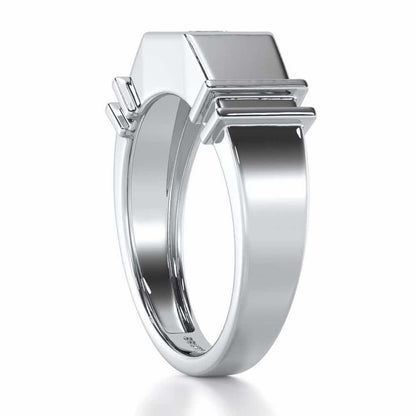 Kritank Solitaire Ring For Men - White Gold - Image 4