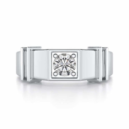 Kritank Solitaire Ring For Men - White Gold - Image 5