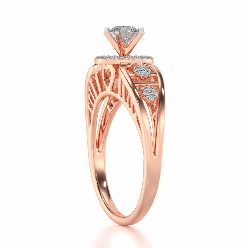 Kritsh Solitaire Ring - Rose Gold - Image 3