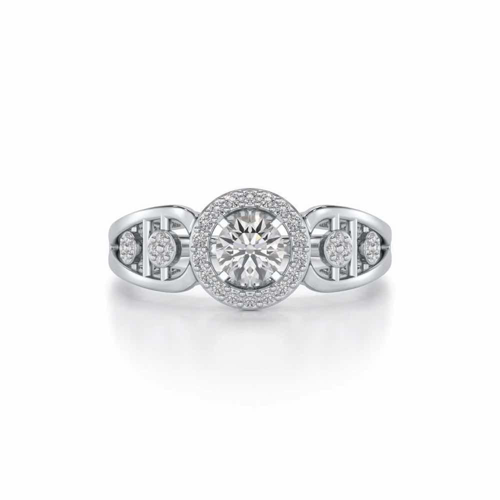 Kritsh Solitaire Ring - White Gold - Image 4