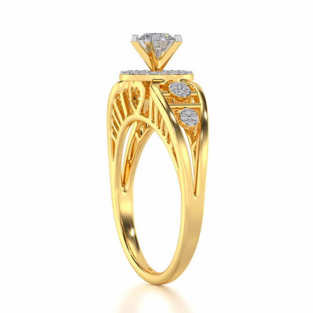 Kritsh Solitaire Ring - Yellow Gold - Image 3