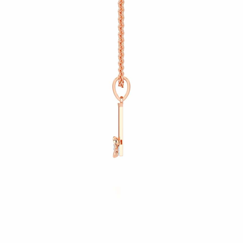 L-Glint Silver Pendant - Rose Gold - Image 3