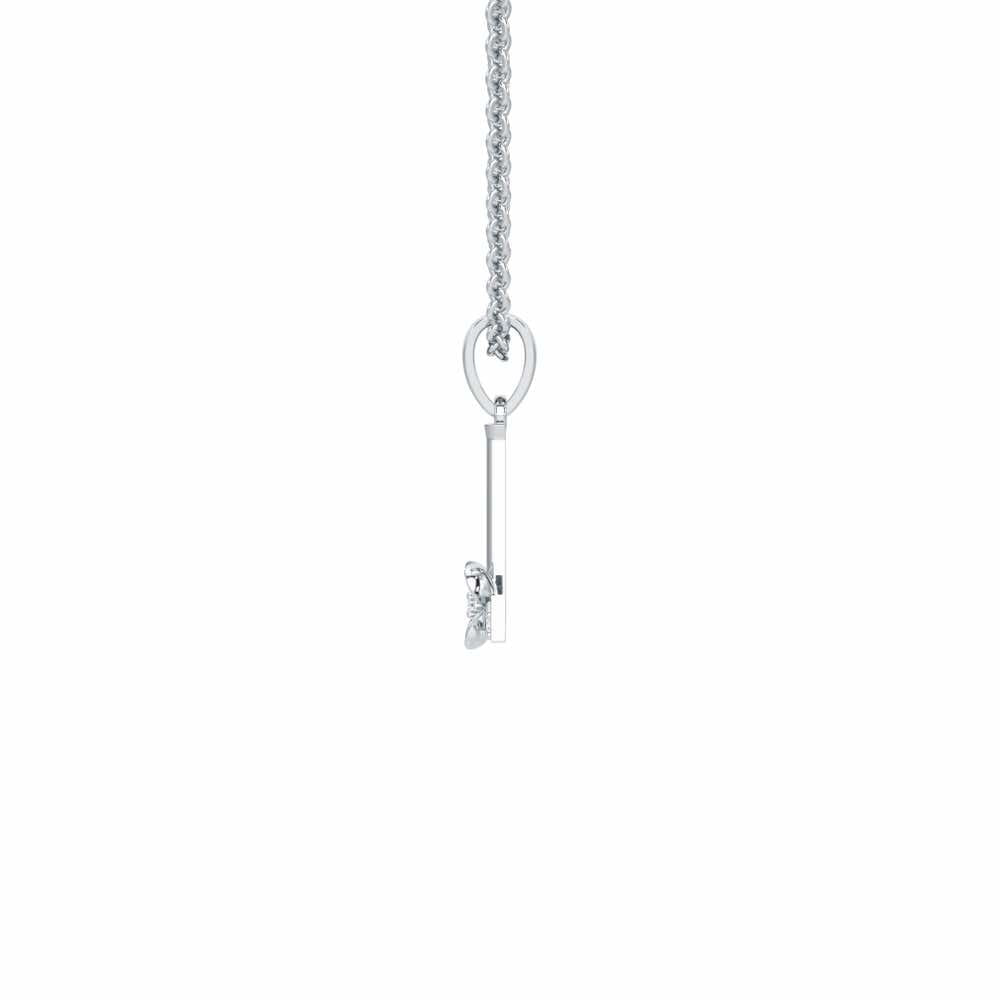 L-Glint Silver Pendant - White Gold - Image 3
