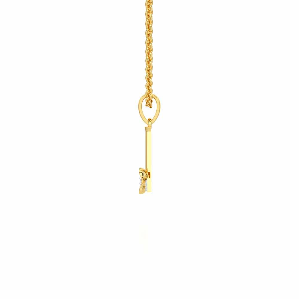 L-Glint Silver Pendant - Yellow Gold - Image 3