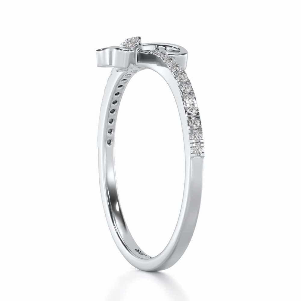 L-Love Silver Ring - White Gold - Image 3