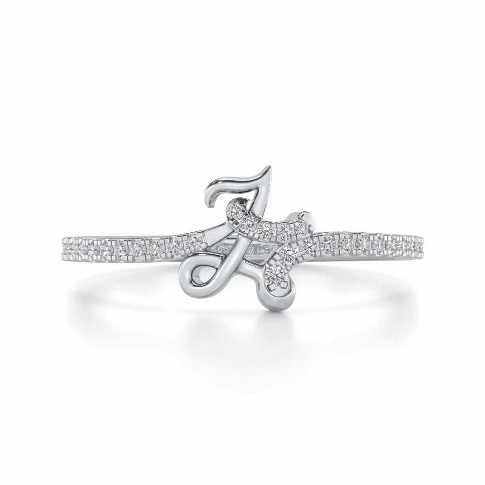 L-Love Silver Ring - White Gold - Image 4