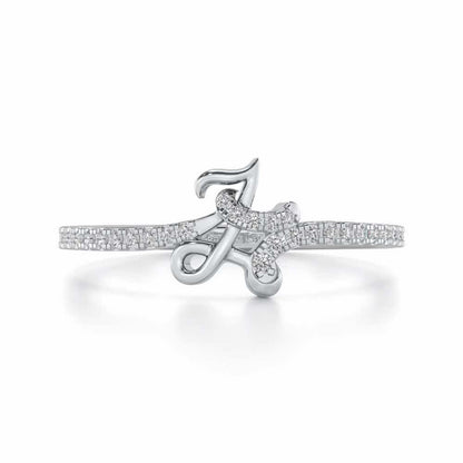 L-Love Silver Ring - White Gold - Image 4