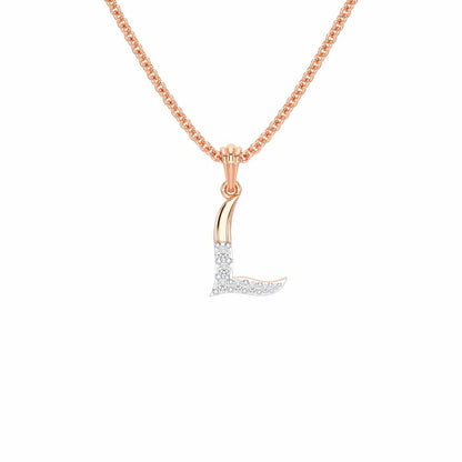 L-Luke Silver Pendant - Rose Gold - Image 1