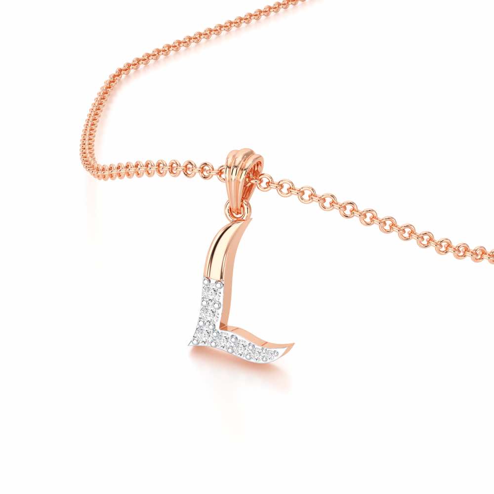 L-Luke Silver Pendant - Rose Gold - Image 2