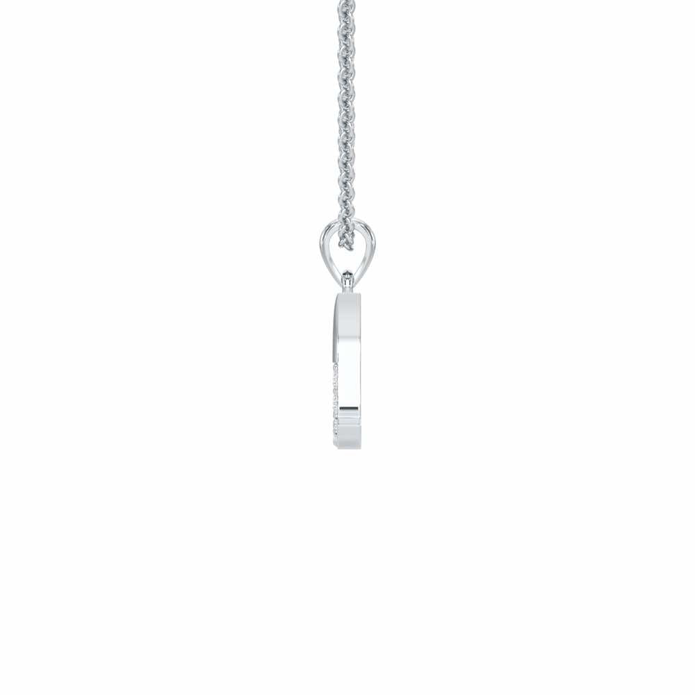 L-Luke Silver Pendant - White Gold - Image 3