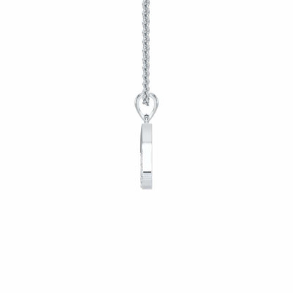 L-Luke Silver Pendant - White Gold - Image 3