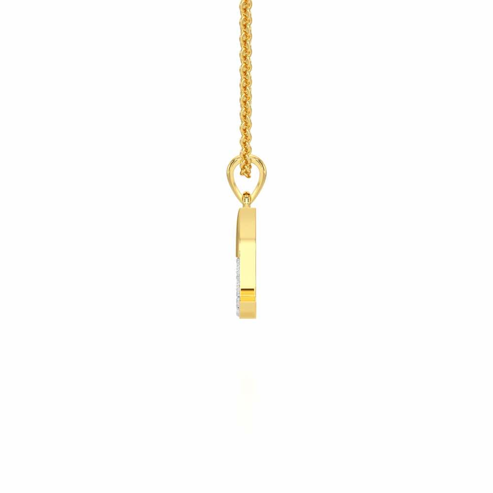 L-Luke Silver Pendant - Yellow Gold - Image 3