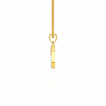 L-Luke Silver Pendant - Yellow Gold - Image 3