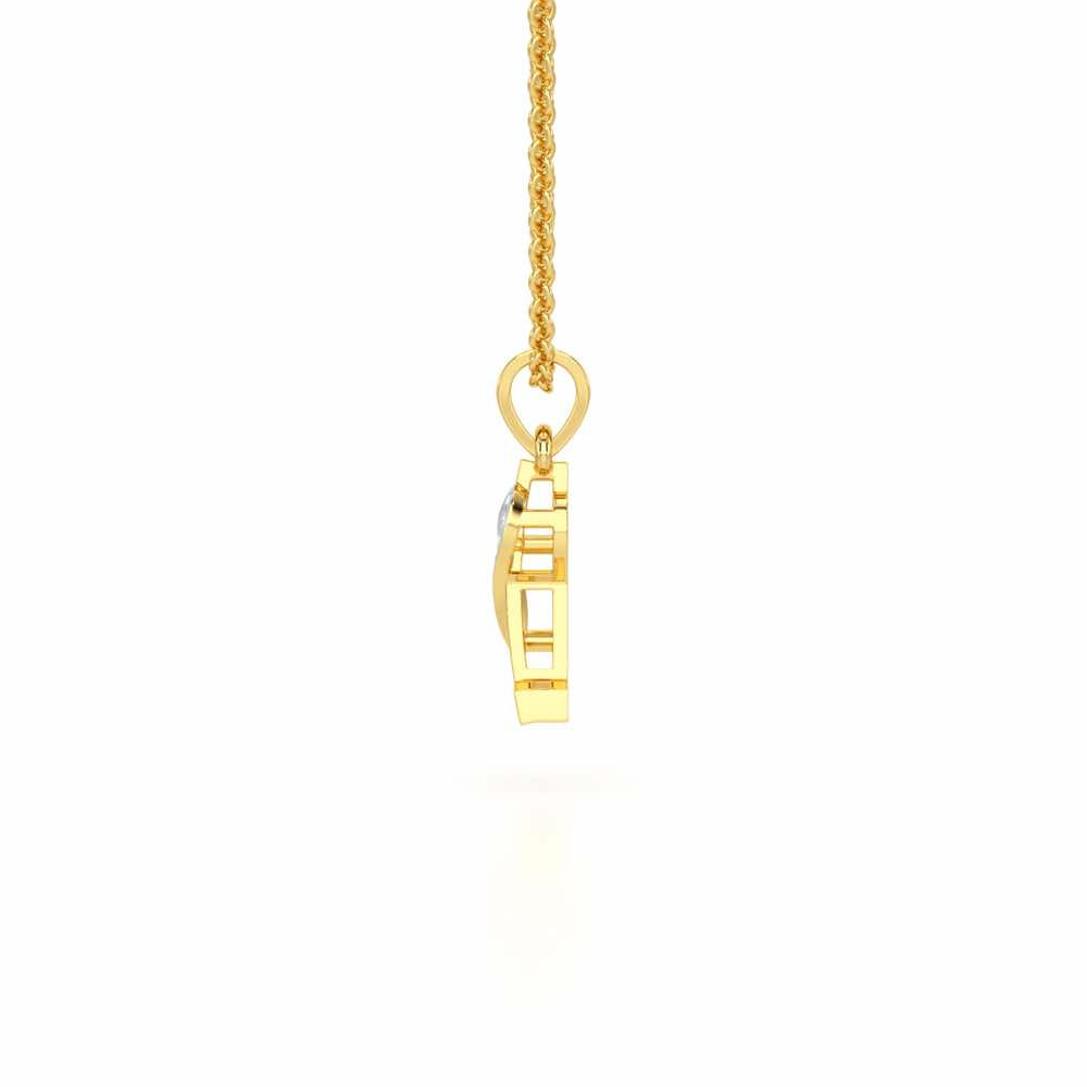 L-Spark Silver Pendant - Yellow Gold - Image 3