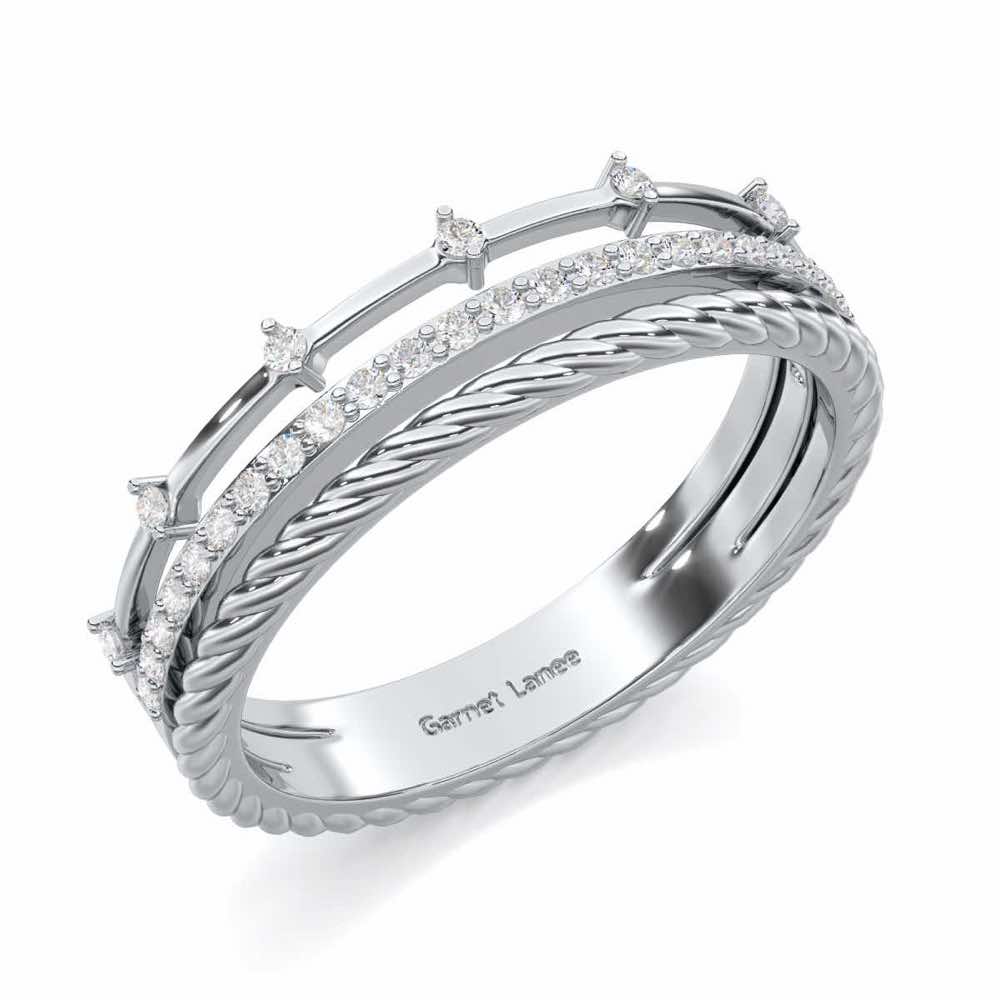 La-vish Silver Ring - White Gold - Image 1