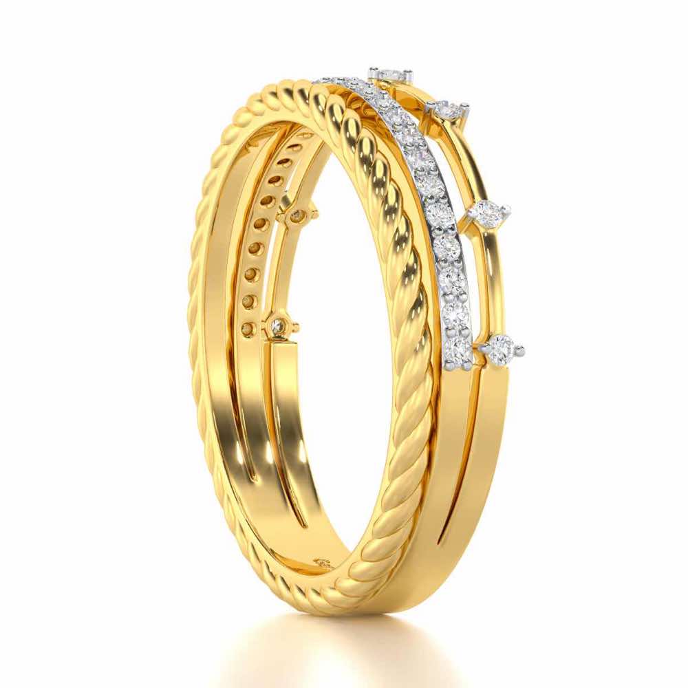 La-vish Silver Ring - Yellow Gold - Image 3
