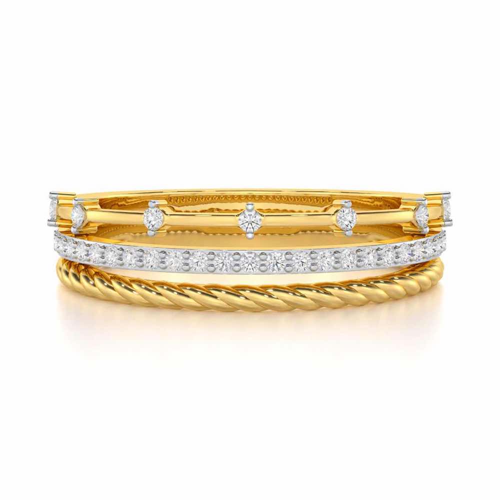 La-vish Silver Ring - Yellow Gold - Image 4