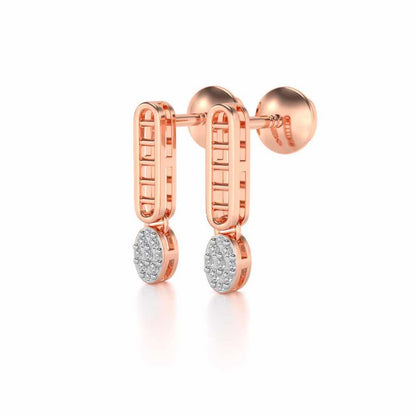 Laddered Silver Earrings - Rose Gold - Image 3