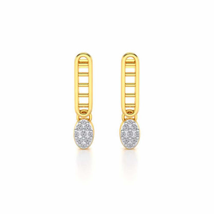 Laddered Silver Earrings - Yellow Gold - Image 1