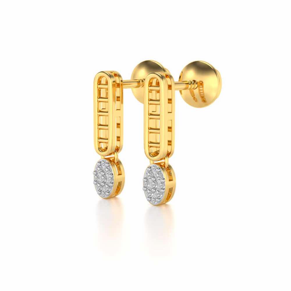 Laddered Silver Earrings - Yellow Gold - Image 3