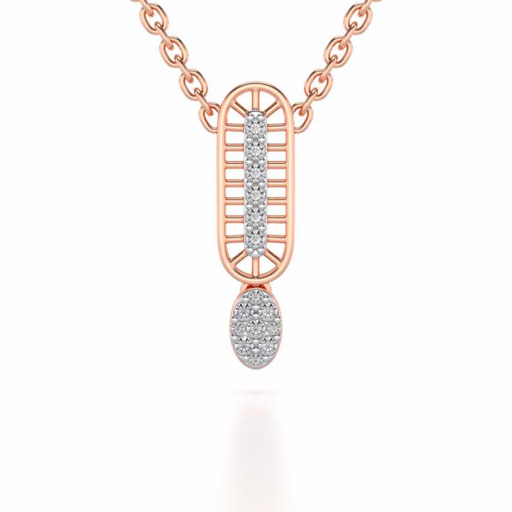 Laddered Silver Pendant - Rose Gold - Image 1
