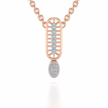 Laddered Silver Pendant - Rose Gold - Image 1