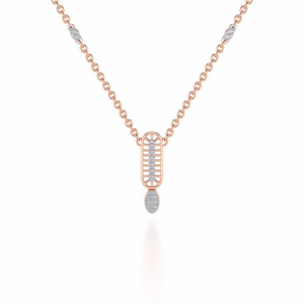 Laddered Silver Pendant - Rose Gold - Image 2