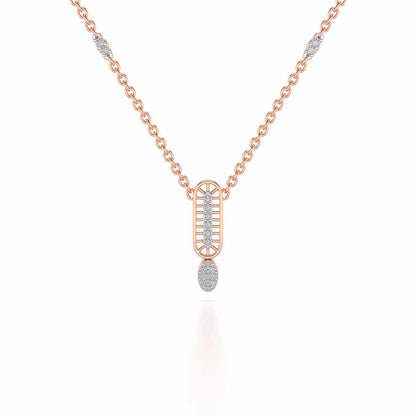 Laddered Silver Pendant - Rose Gold - Image 2