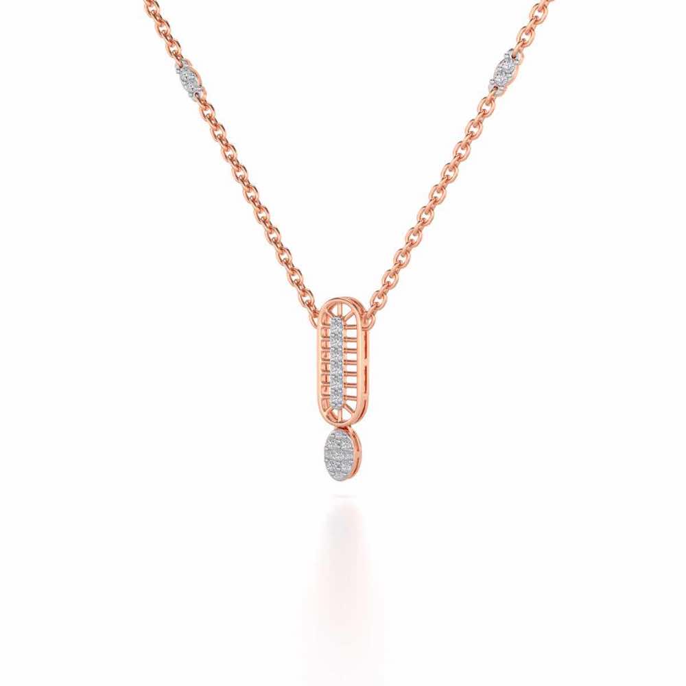 Laddered Silver Pendant - Rose Gold - Image 3