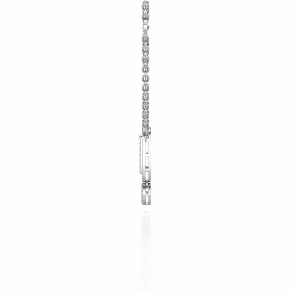 Laddered Silver Pendant - White Gold - Image 4