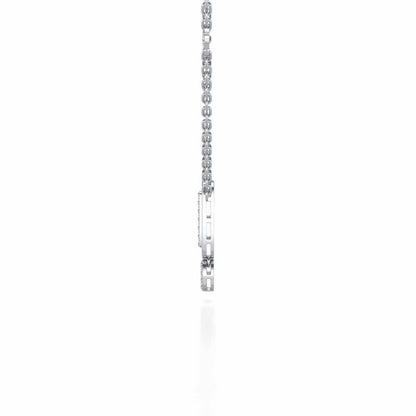 Laddered Silver Pendant - White Gold - Image 4