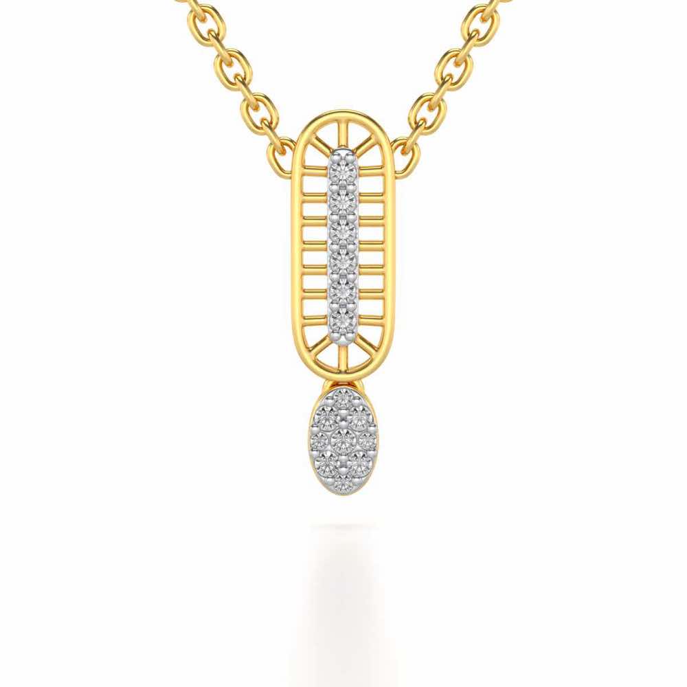 Laddered Silver Pendant - Yellow Gold - Image 1