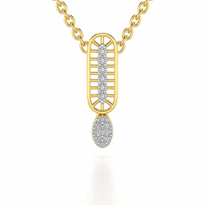 Laddered Silver Pendant - Yellow Gold - Image 1