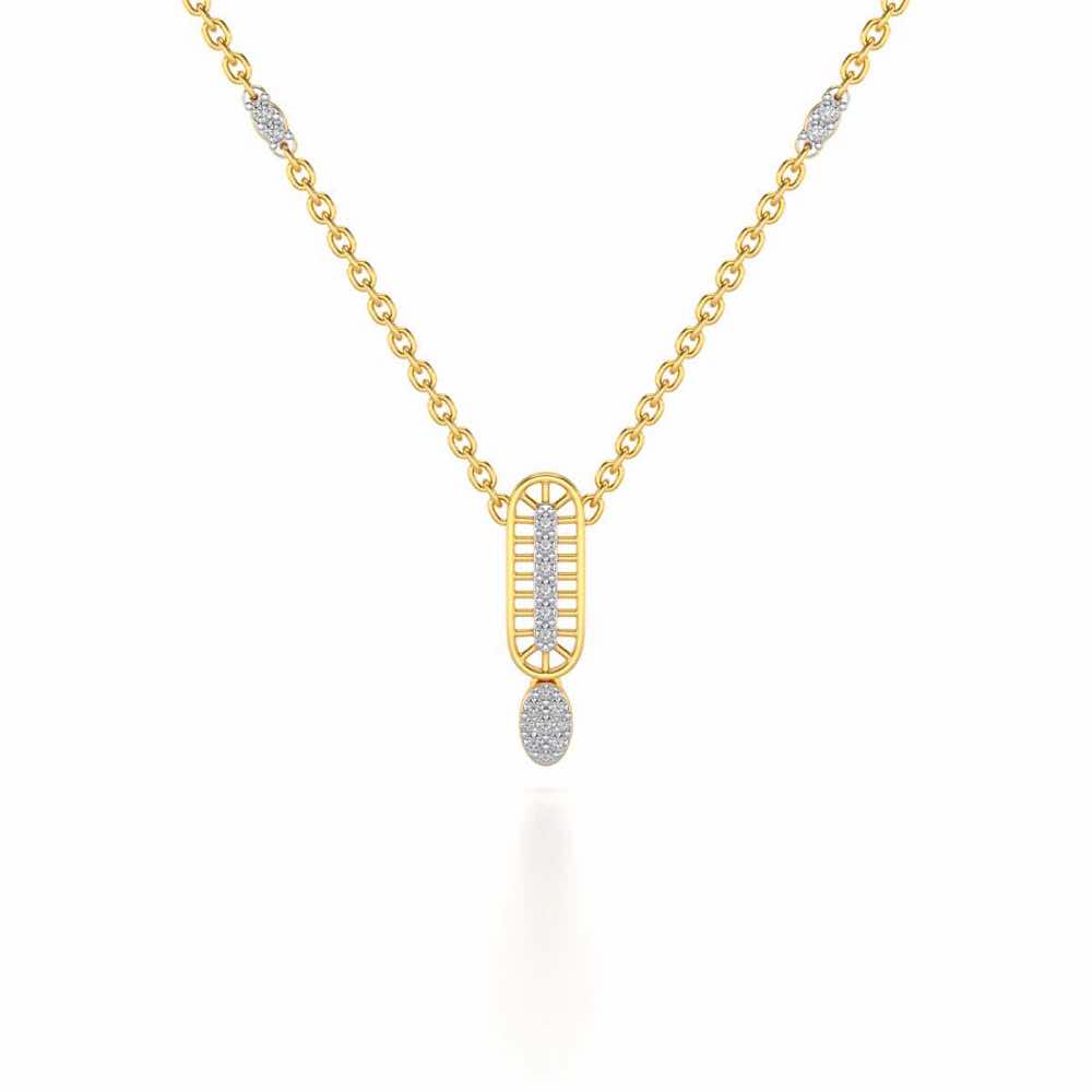Laddered Silver Pendant - Yellow Gold - Image 2