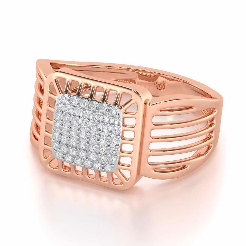 Lakshya Silver Ring For Men - Rose Gold - Image 2
