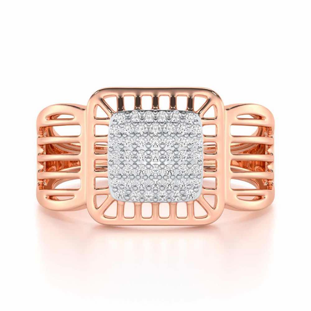 Lakshya Silver Ring For Men - Rose Gold - Image 4