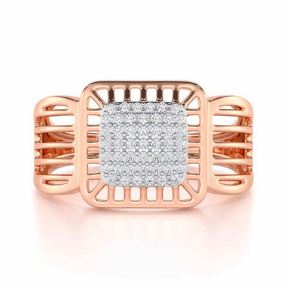 Lakshya Silver Ring For Men - Rose Gold - Image 4