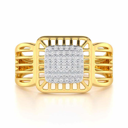 Lakshya Silver Ring For Men - Yellow Gold - Image 4
