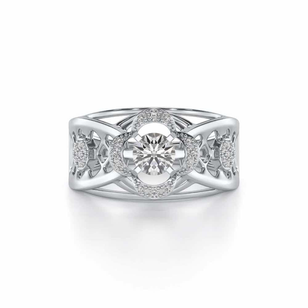 Lalita Solitaire Ring - White Gold - Image 4