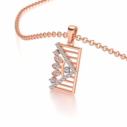 Lanee Crown Pendant - Rose Gold - Image 2