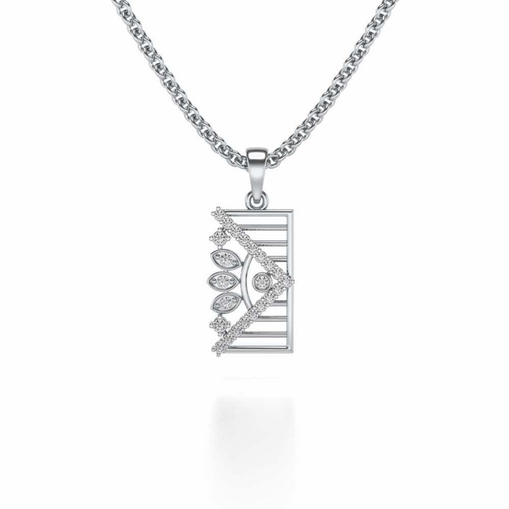 Lanee Crown Pendant - White Gold - Image 1