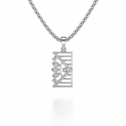 Lanee Crown Pendant - White Gold - Image 1