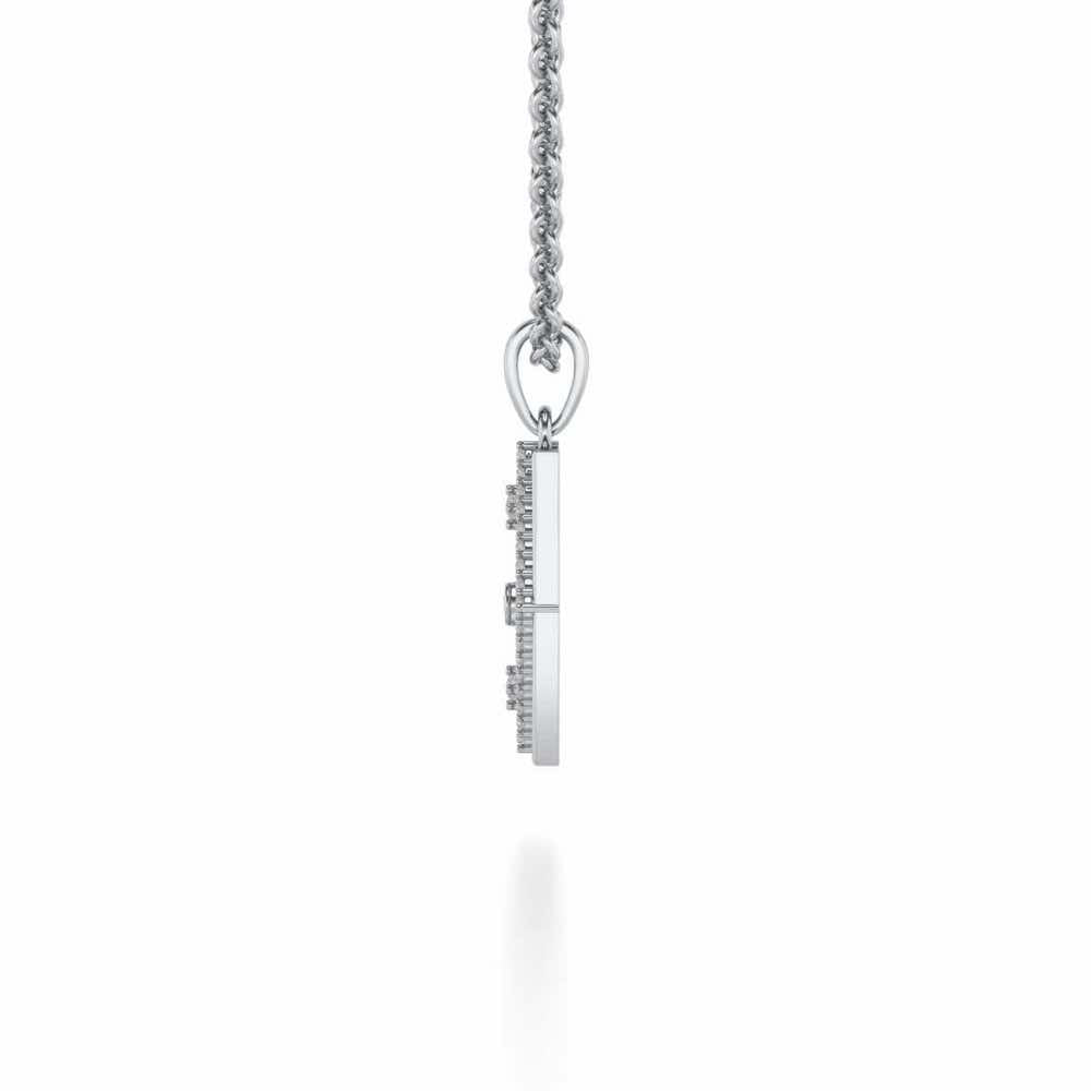 Lanee Crown Pendant - White Gold - Image 3