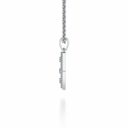 Lanee Crown Pendant - White Gold - Image 3