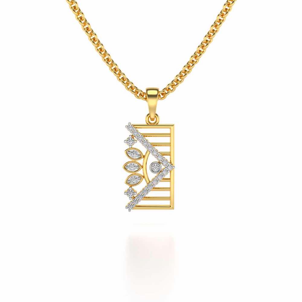 Lanee Crown Pendant - Yellow Gold - Image 1